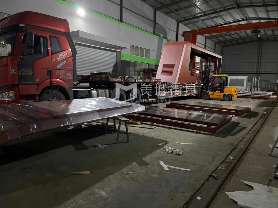 2022.10.6美城街具供應(yīng)忻州第二車、第三車候車亭發(fā)貨記錄